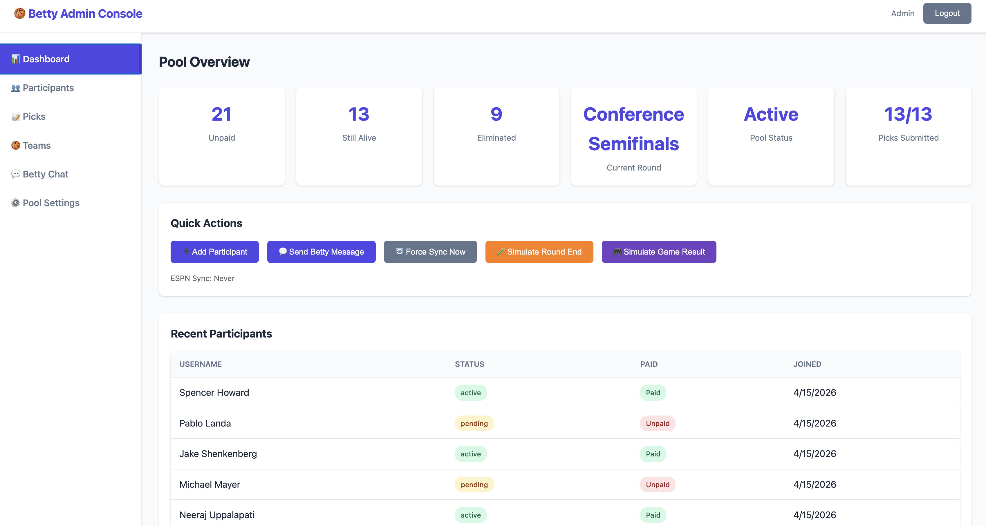 Admin Web Console